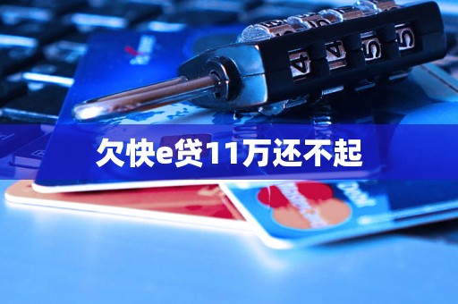 欠快e贷11万还不起