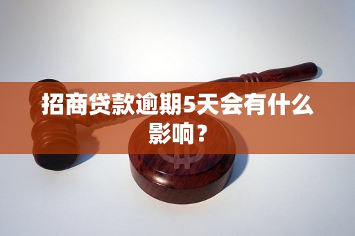 招商贷款逾期5天会有什么影响？