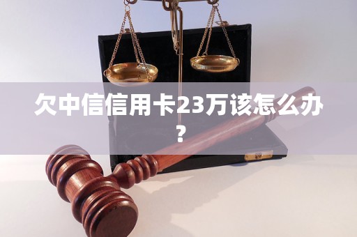 欠中信信用卡23萬該怎么辦？