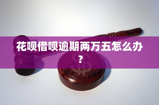 花唄借唄逾期兩萬五怎么辦？