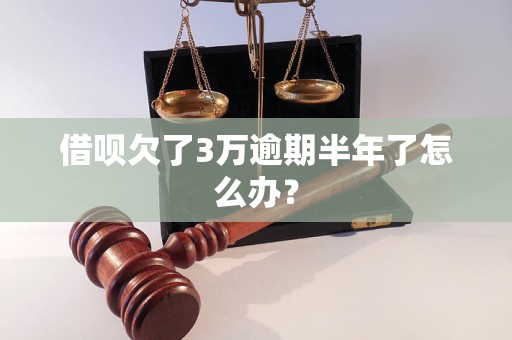 借唄欠了3萬逾期半年了怎么辦？