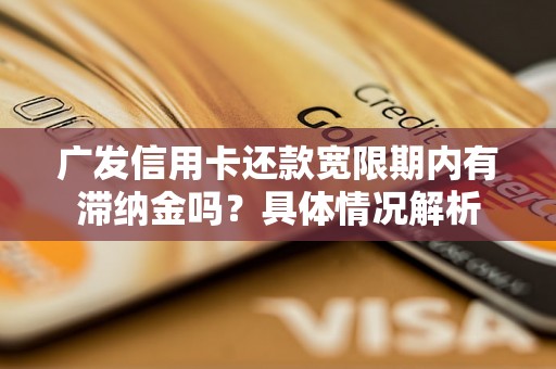 广发信用卡还款宽限期内有滞纳金吗？具体情况解析