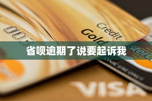 省呗逾期了说要起诉我