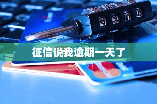 征信说我逾期一天了 征信说我逾期一天了