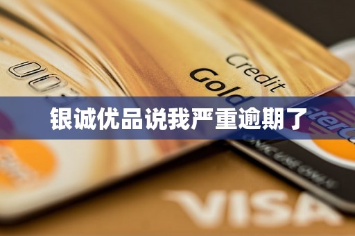 银诚优品说我严重逾期了