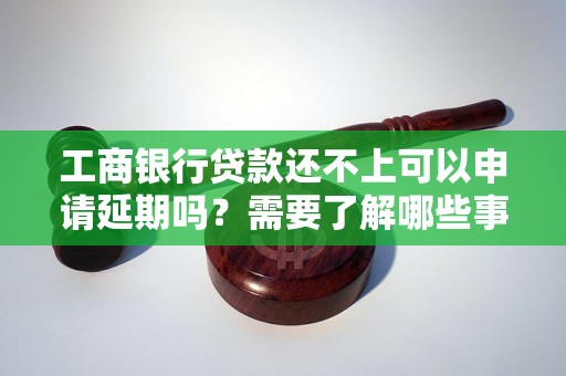 工商银行贷款还不上可以申请延期吗？需要了解哪些事项？