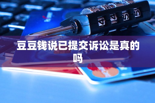 豆豆钱说已提交诉讼是真的吗