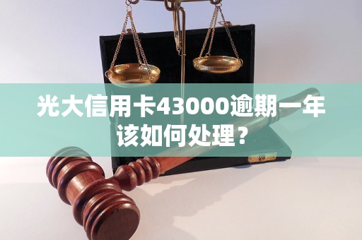 光大信用卡43000逾期一年該如何處理？