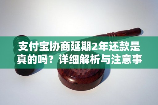 支付宝协商延期2年还款是真的吗？详细解析与注意事项