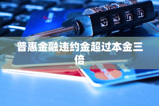 普惠金融违约金超过本金三倍