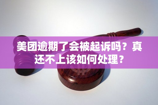 美团逾期了会被起诉吗？真还不上该如何处理？