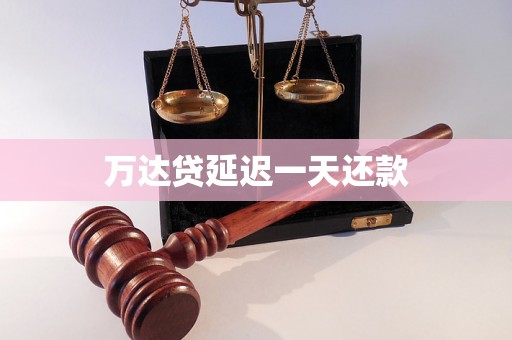 万达贷延迟一天还款