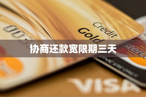 协商还款宽限期三天