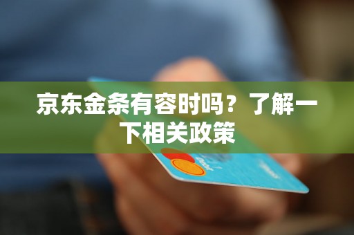 京东金条有容时吗？了解一下相关政策