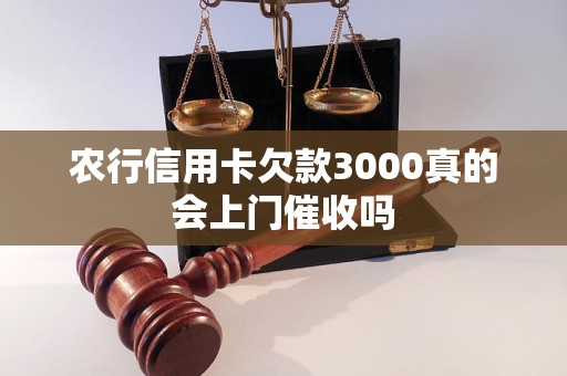 农行信用卡欠款3000真的会上门催收吗