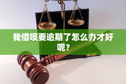 我借呗要逾期了怎么办才好呢？