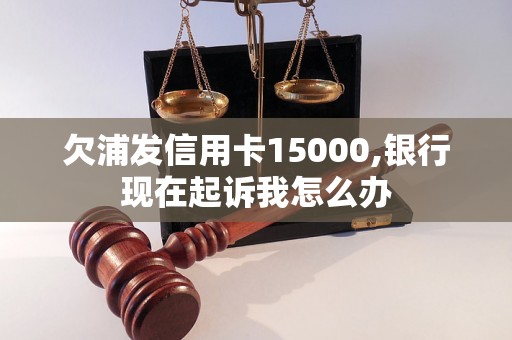 欠浦发信用卡15000,银行现在起诉我怎么办