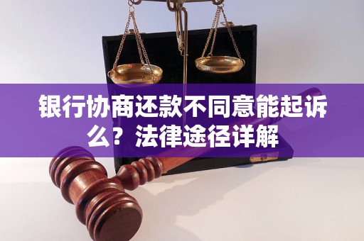 银行协商还款不同意能起诉么？法律途径详解