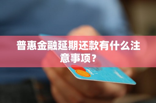 普惠金融延期还款有什么注意事项? 普惠金融延期还款有什么注意事项?