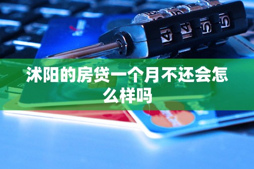 沭阳的房贷一个月不还会怎么样吗