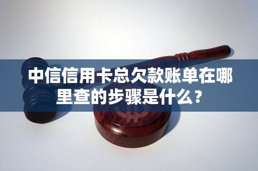 中信信用卡总欠款账单在哪里查的步骤是什么？