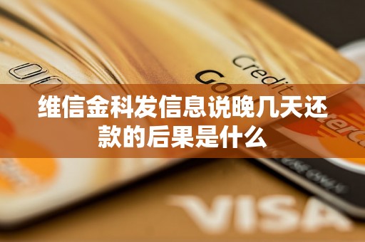 维信金科发信息说晚几天还款的后果是什么