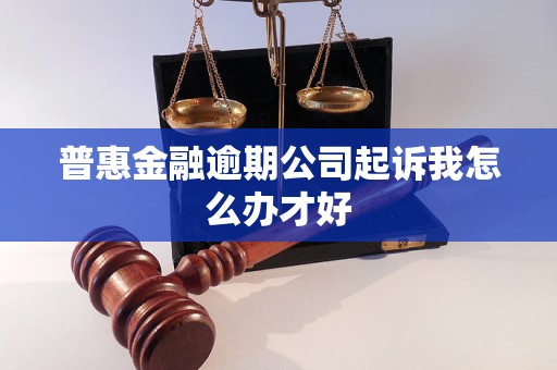 普惠金融逾期公司起诉我怎么办才好