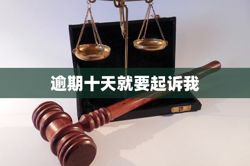 逾期十天就要起诉我