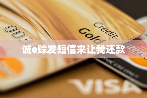 诚e赊发短信来让我还款
