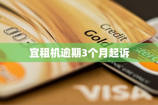 宜租机逾期3个月起诉