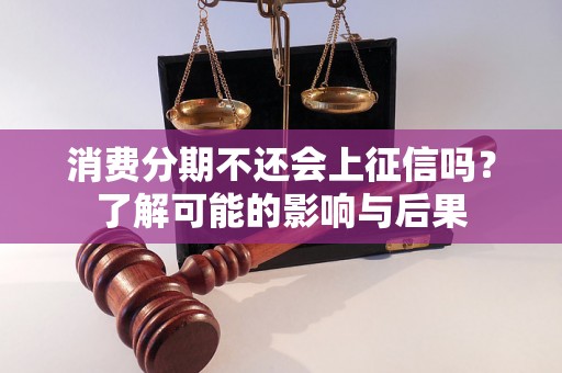 消费分期不还会上征信吗?了解可能的影响与后果 消费分期不还会上征信吗?了解可能的影响与后果