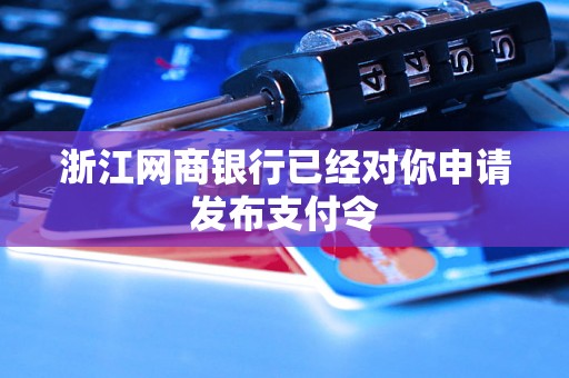 浙江网商银行已经对你申请发布支付令