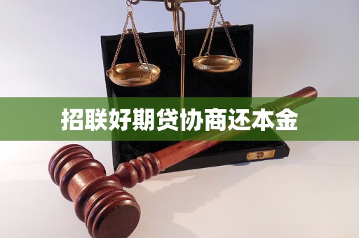 招联好期贷协商还本金