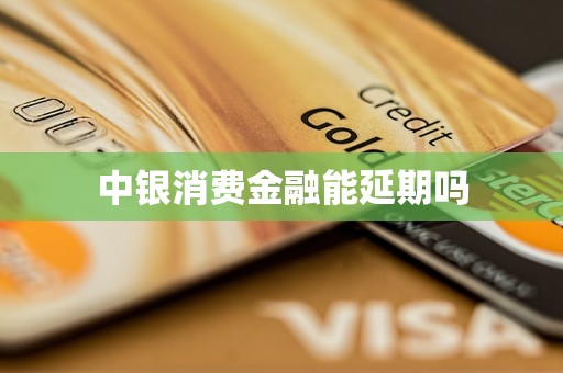 中銀消費金融能延期嗎