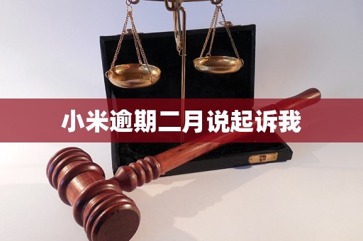 小米逾期二月说起诉我 小米逾期二月说起诉我