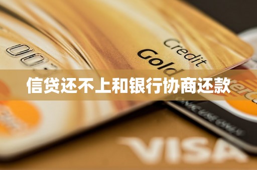 信贷还不上和银行协商还款 信贷还不上和银行协商还款