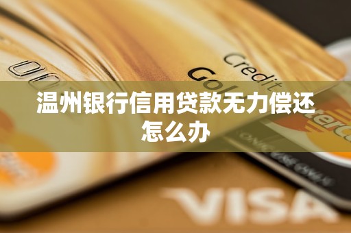 溫州銀行信用貸款無力償還怎么辦