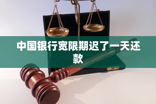 中國銀行寬限期遲了一天還款