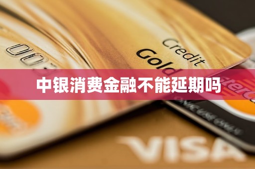 中銀消費金融不能延期嗎