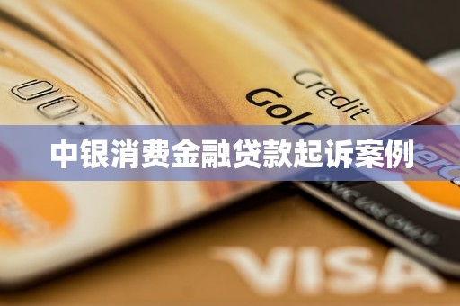 中銀消費金融貸款起訴案例