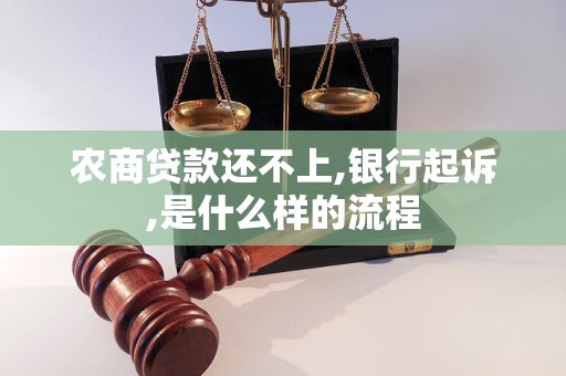 農(nóng)商貸款還不上,銀行起訴,是什么樣的流程