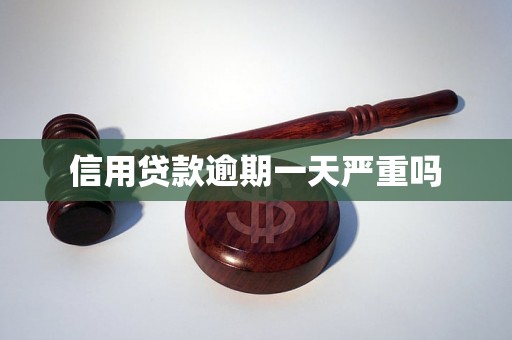 信用贷款逾期一天严重吗 信用贷款逾期一天严重吗