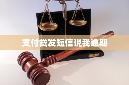 支付贷发短信说我逾期