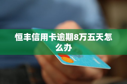 恒豐信用卡逾期8萬五天怎么辦