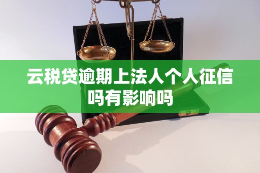 云稅貸逾期上法人個人征信嗎有影響嗎