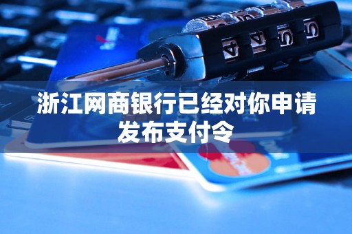 浙江网商银行已经对你申请发布支付令