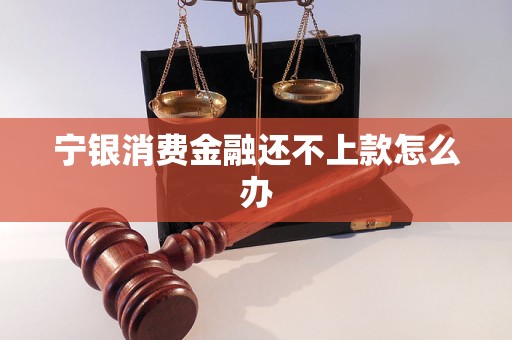 寧銀消費(fèi)金融還不上款怎么辦