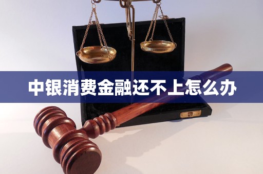 中銀消費金融還不上怎么辦