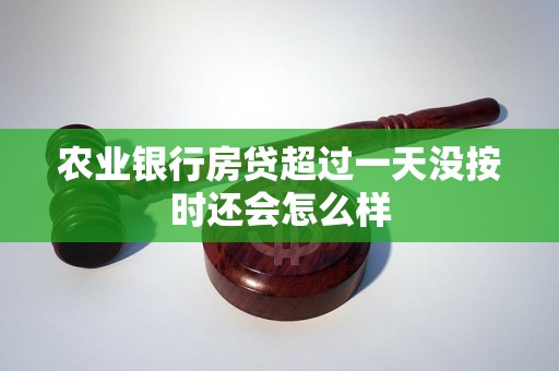 農(nóng)業(yè)銀行房貸超過一天沒按時還會怎么樣