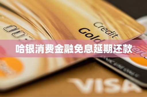 哈銀消費金融免息延期還款